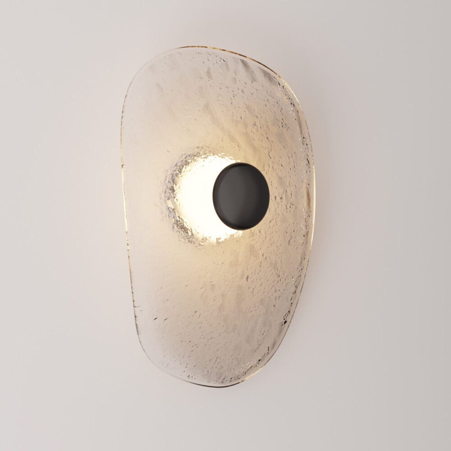 Isle Sconce Tall Clear & Satin Black